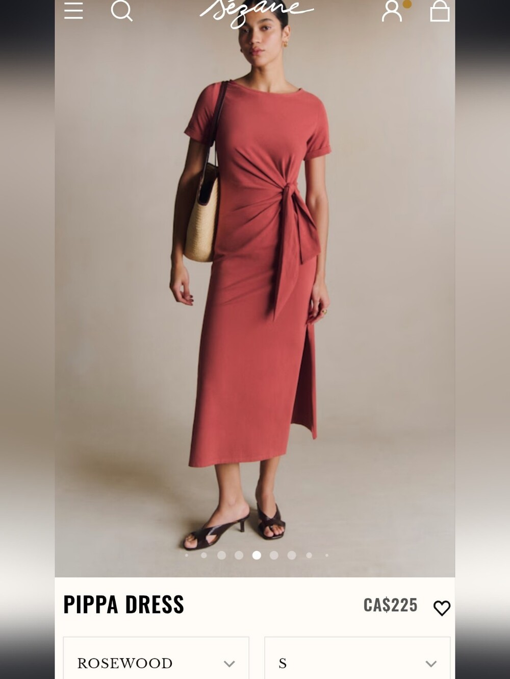 Sezane Pippa Dress in Rosewood